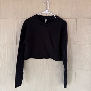 ALO Yoga The Crew Distressed Cropped Pullover